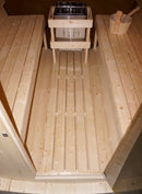 Sanotechnik Nyborg L Buiten Sauna Van Vurenhout (6-Persoons) Met 8 kW Saunaoven – 194,2×244,9×194,9 cm