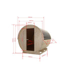 Sanotechnik Nyborg L Buiten Sauna Van Vurenhout (6-Persoons) Met 8 kW Saunaoven – 194,2×244,9×194,9 cm