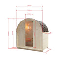 Sanotechnik Island L Buiten Sauna 2 Personen Sparrenhout 189x120x200 cm