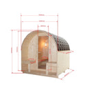 Sanotechnik Island XL Buiten Sauna 4 Personen Sparrenhout 189x220x200 cm