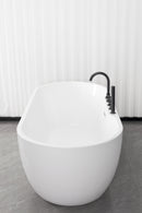 Vrijstaand Ligbad Aruba inclusief Badrand Kraan Mat Zwart