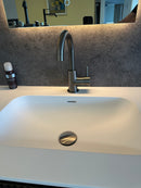 Luzi Largo wastafelkraan met draaibare uitloop gun metal