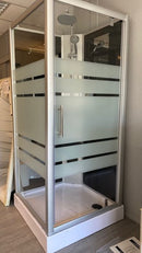 Complete douchecabine met thermostatische kraan Luzi Thermo kitvrij 80x80 / 90x90