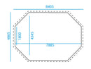 Interline Bali ovaal 840 x 490 x 136 cm sfeerbeeld avond