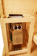 2 persoons Finse Sauna Panorama Inclusief Oven 130x120x200