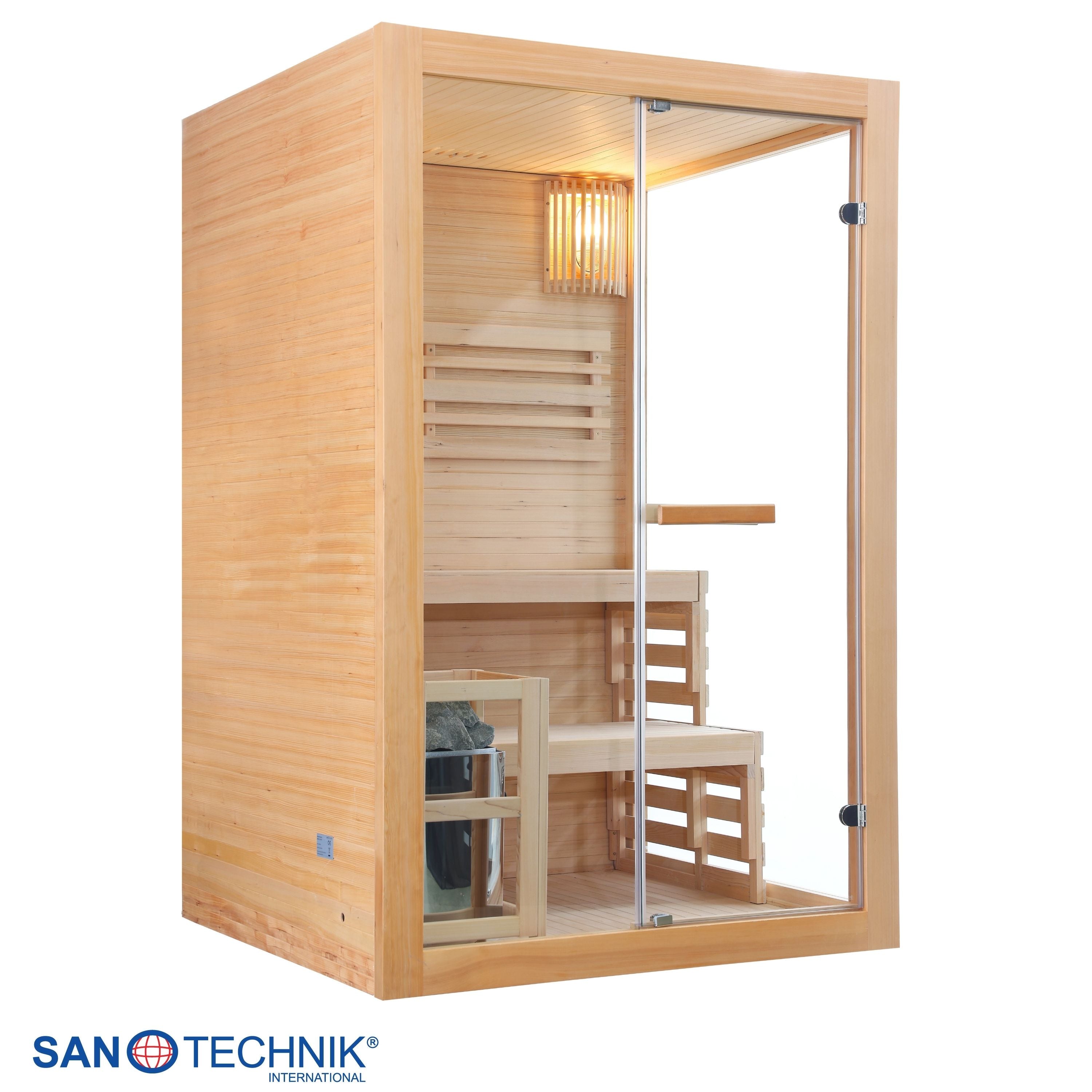 Sanotechnik Panorama Finse Sauna voor 2 personen 130x120x200 cm