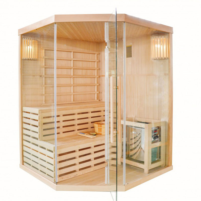 Finse Sauna 3 personen 150x150x200 saunaoven 6kW