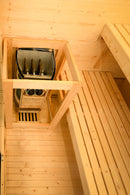 2 persoons Finse Sauna Panorama Inclusief Oven 130x120x200