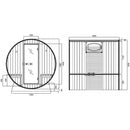 Houten Buitensauna Bergen met buitenzit en kachel 4 persoons