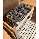 Houten Buitensauna Bergen met buitenzit en kachel 4 persoons