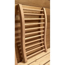 Houten Buitensauna Bergen met buitenzit en kachel 4 persoons