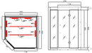 3-4 persoons infrarood sauna Kiruna 159,4x159,4x210