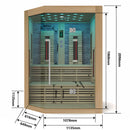 3-4 persoons infrarood sauna Kiruna 159,4x159,4x210