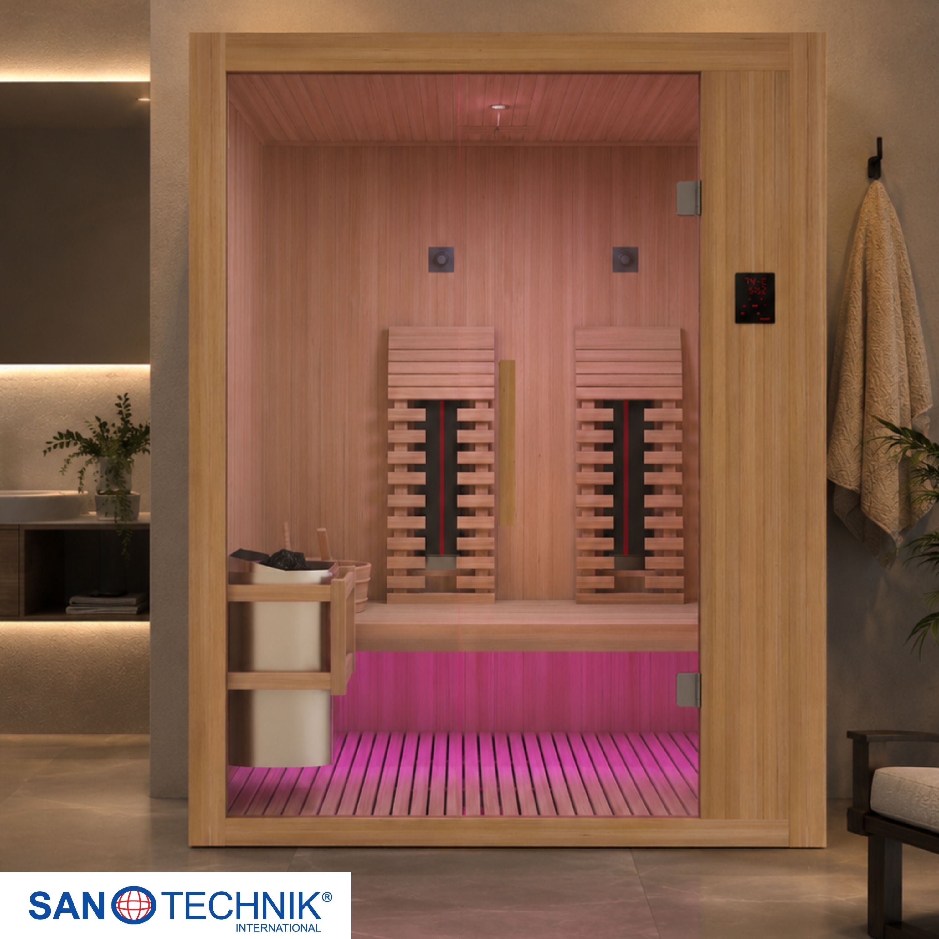 Sanotechnik Alaska Combi Sauna voor 2 personen 160x110x200 cm