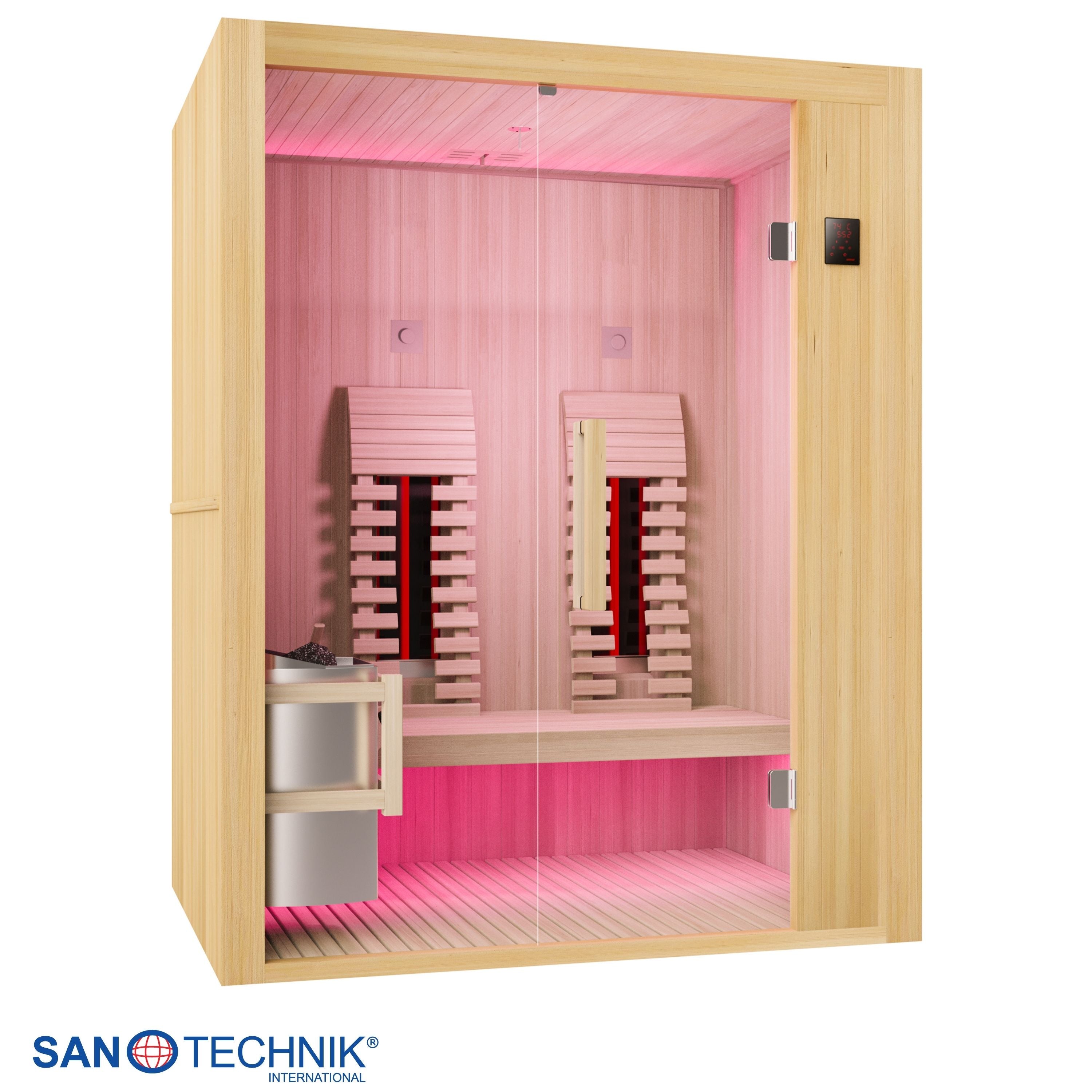Sanotechnik Alaska Combi Sauna voor 2 personen 160x110x200 cm