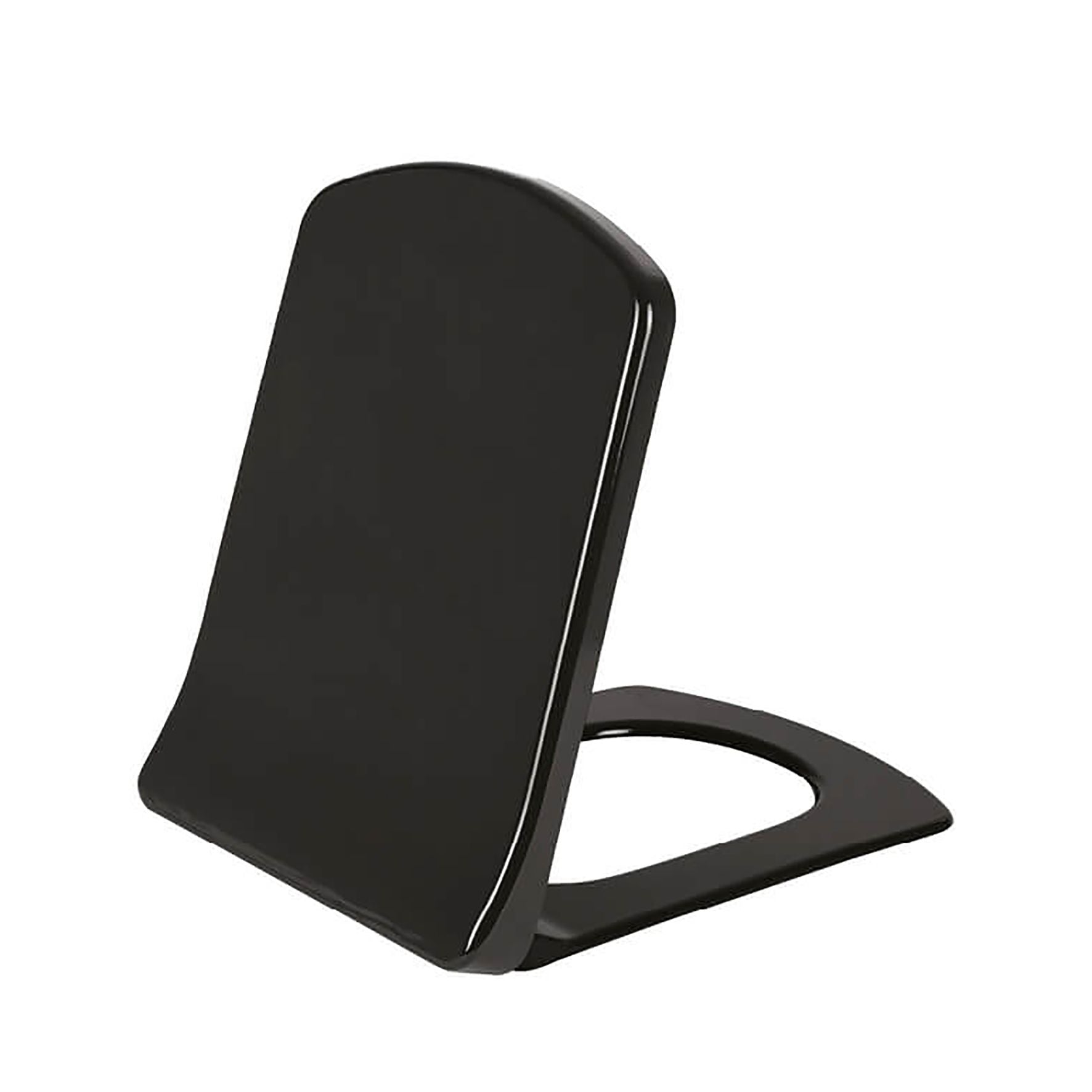Toiletzitting Lara Slim Soft Close Softclose, Zwart