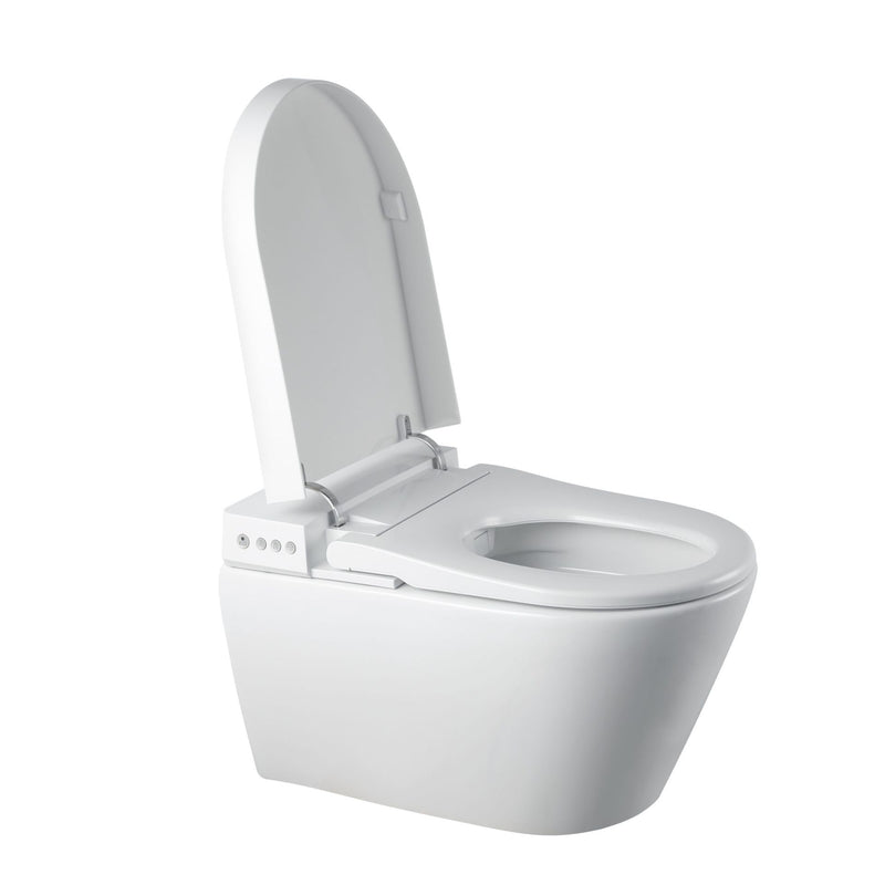 Wand Rimless Douche WC Smart Bidet met Geurafzuiging, Föhn en Zitting