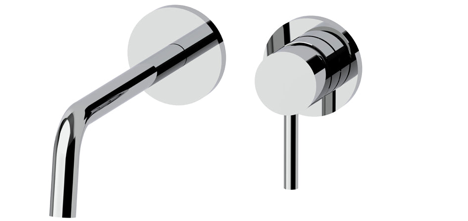 Paffoni Light Inbouw Wastafelkraan Met Uitloop 245 mm en 2 Rosetten Ø 70 mm Chroom