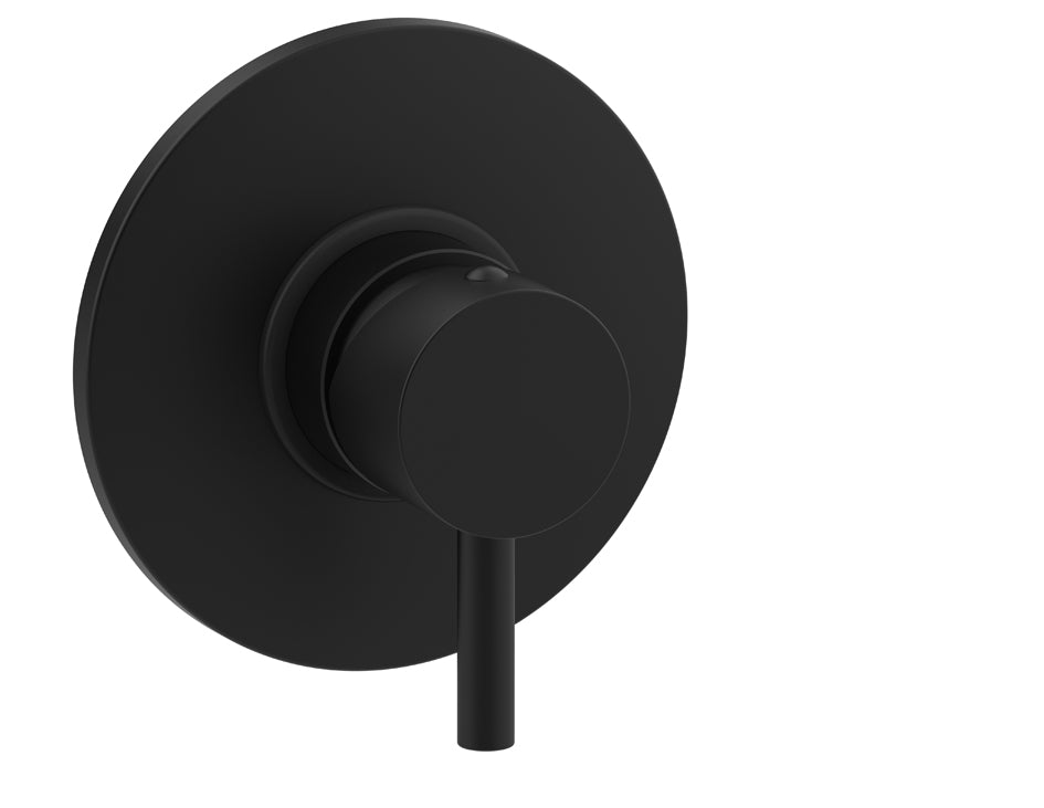 Paffoni Light Inbouw Douchekraan 1-weg Met Rozet Ø 116 mm Mat Zwart