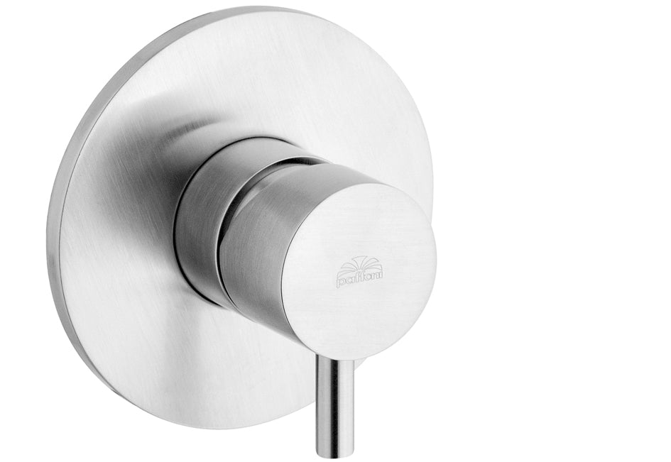 Paffoni Light Inbouw Douchekraan 1-weg Met Luxe Rozet Ø 110 mm RVS