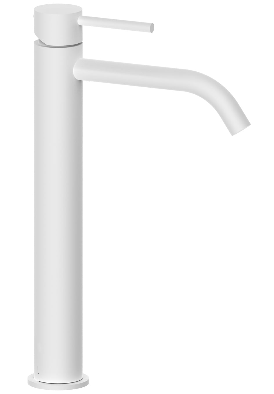 Paffoni Light Hoge Wastafelkraan Zonder Afvoerplug Mat Wit