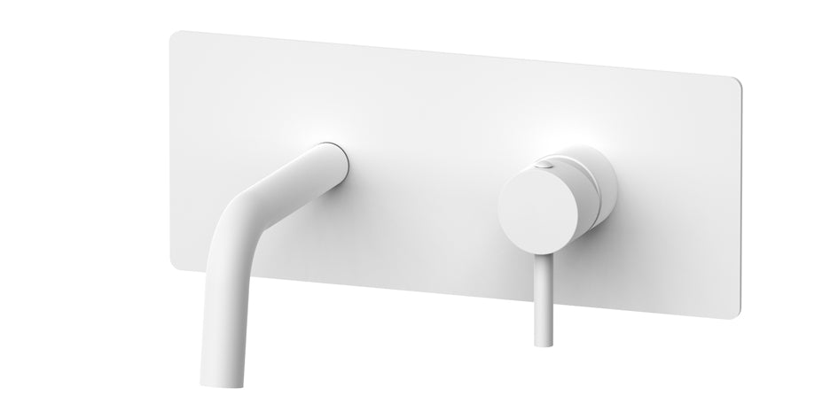 Paffoni Light Inbouw Wastafelkraan Met Uitloop 123 mm Mat Wit