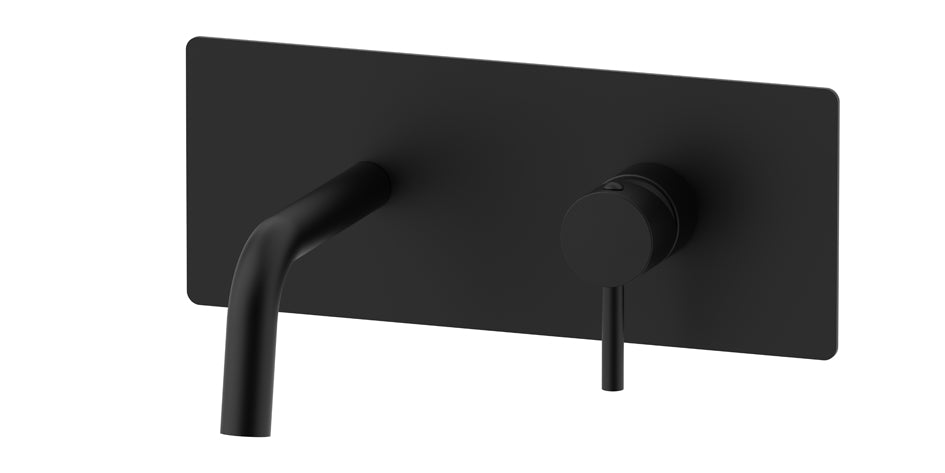 Paffoni Light Inbouw Wastafelkraan Met Uitloop 123 mm Mat Zwart