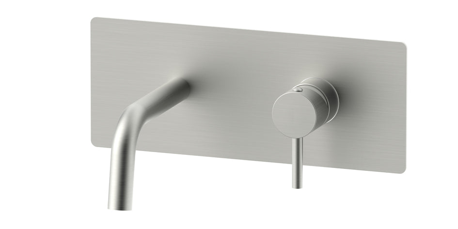 Paffoni Light Inbouw Wastafelkraan Met Uitloop 123 mm RVS
