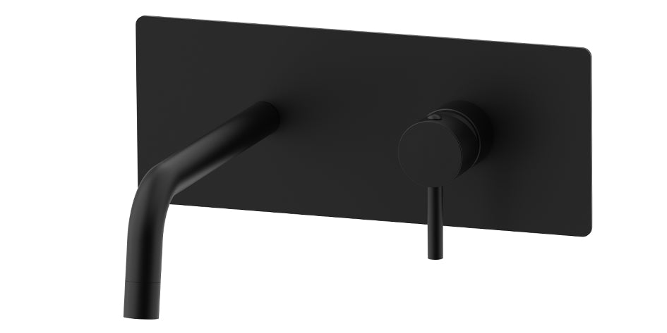 Paffoni Light Inbouw Wastafelkraan Met Uitloop 178 mm Mat Zwart