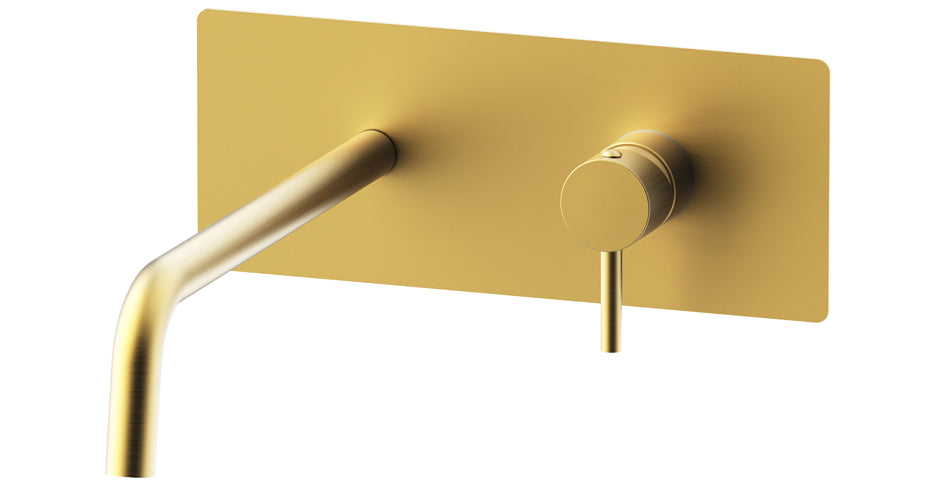 Paffoni Light Inbouw Wastafelkraan Met Uitloop 248 mm Geborsteld Honing Goud