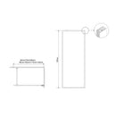 Inloopdouche douchewand Moderna mat zwarte rand NANO antikalk