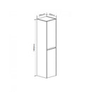 Hoge badkamer kolomkast Boedapest 35x35x160 2 deuren div. kleuren