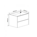 Luzi Wastafel Onderkast Boedapest 60x46 2 Laden Softclose Diverse Kleuren