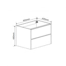 Luzi Wastafel Onderkast Boedapest 60x46 2 Laden Softclose Diverse Kleuren