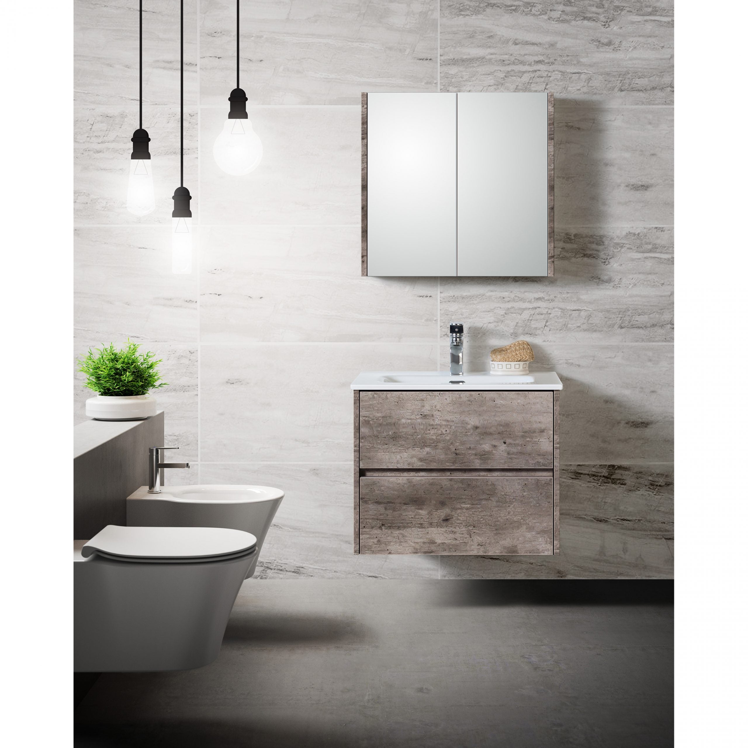 Badmeubelset Londen 60cm Steen