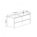 Onderkast Liverpool 120cm Mat Zwart