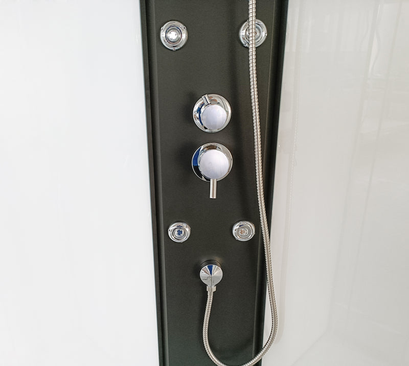 Complete douchecabine 90x90x225 mat zwart Stil kitvrij