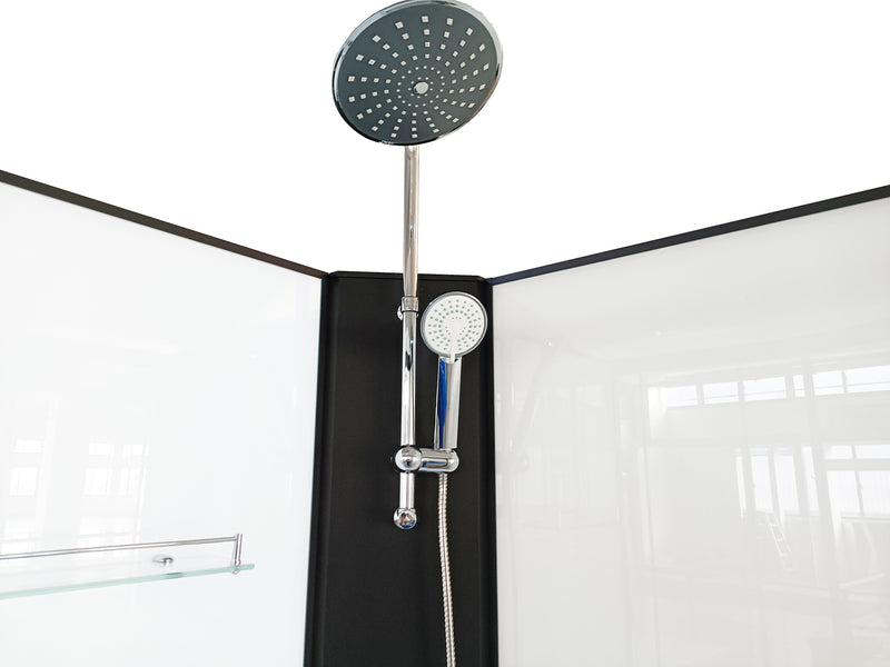 Complete douchecabine 90x90x225 mat zwart Stil kitvrij