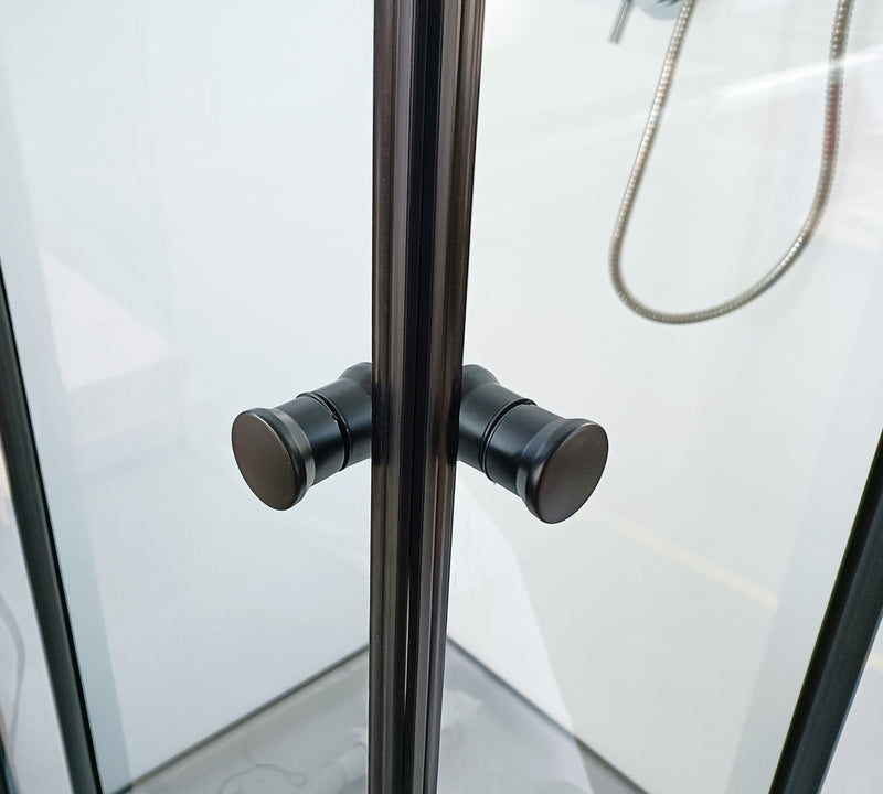 Complete douchecabine 90x90x225 mat zwart Stil kitvrij