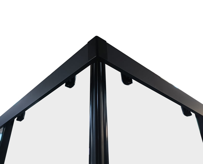 Complete douchecabine 90x90x225 mat zwart Stil kitvrij