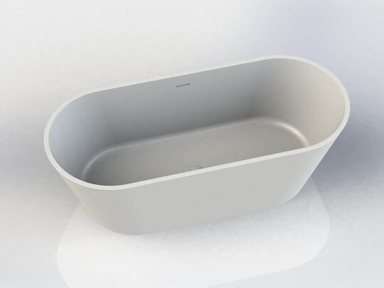Arcqua Pinto Vrijstaand Ligbad Mat Wit Cast Marble