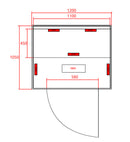 Sauna Malmö 120x105x190cm 2 persoons infrarood lichttherapie
