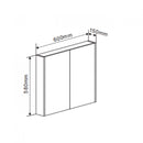 Spiegelkast Leeds 60cm Mat Zwart