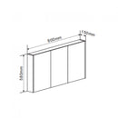 Spiegelkast Leeds 80cm spiegelkast met opbergruimte Hoogglans Wit