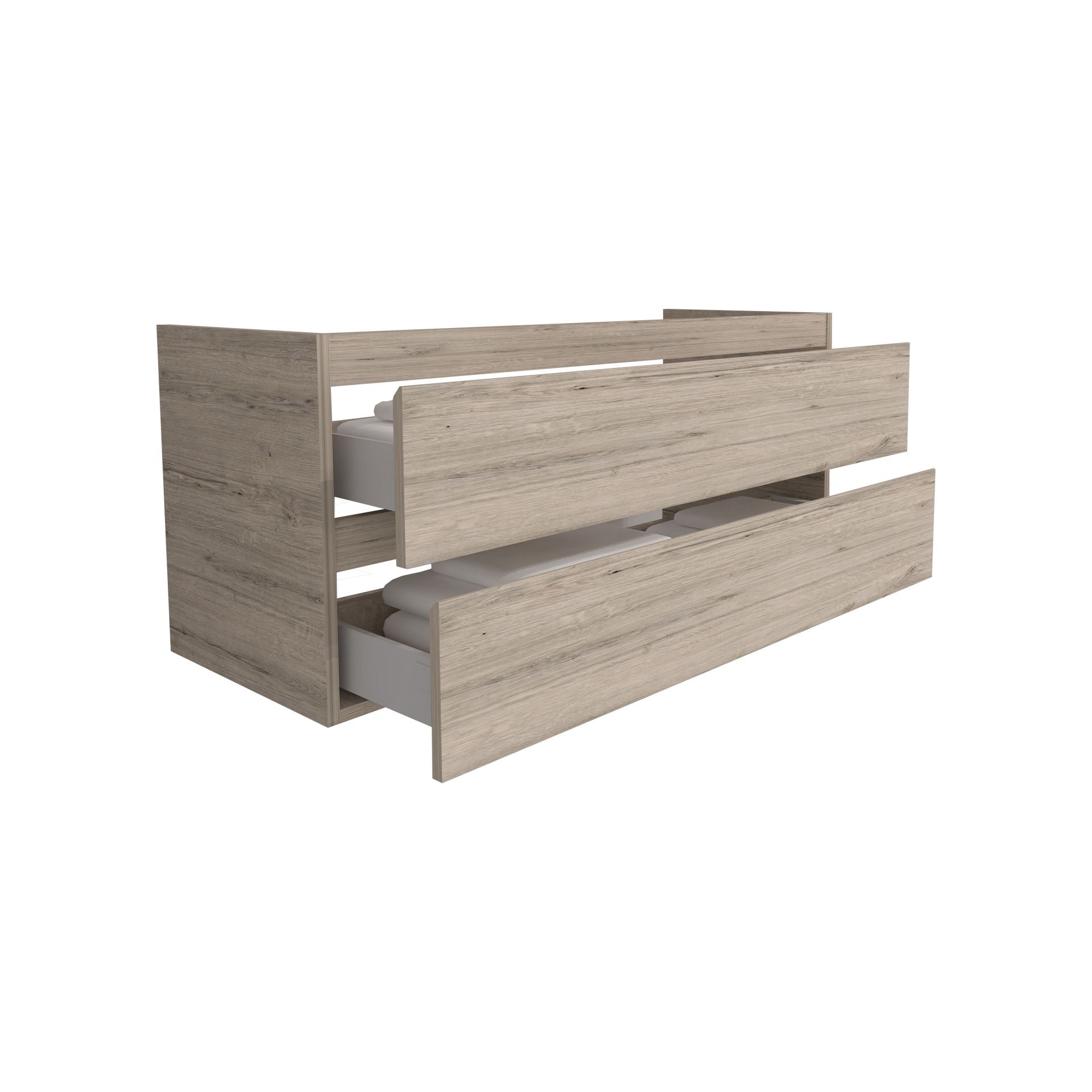 Badmeubel Wastafelkast Sally 120 x 45 2 softclose laden zonder greep