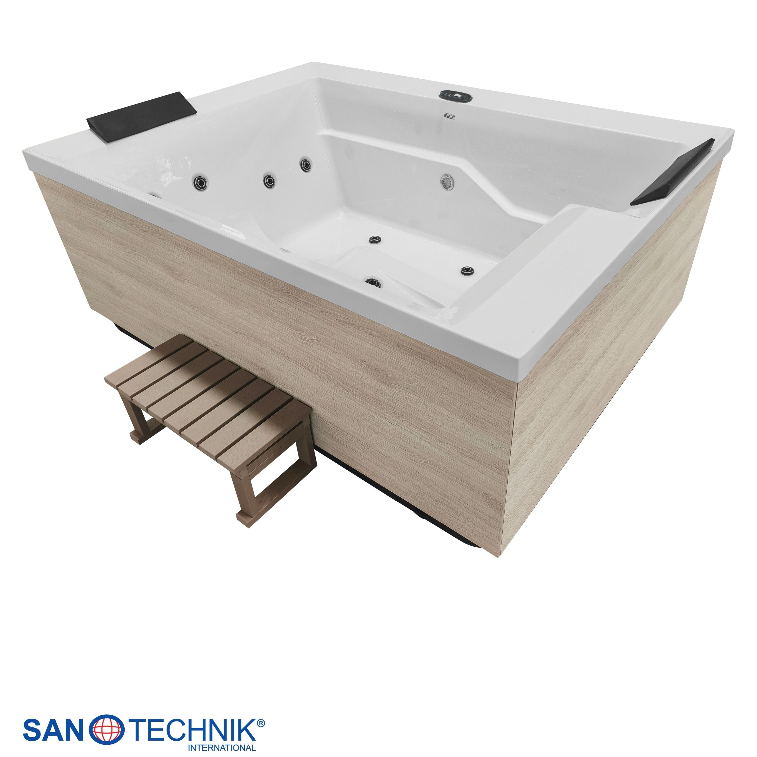 Sanotechnik Zadar Outdoor Whirlpool Wit 190x140x70 cm