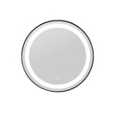 Ronde badkamer spiegel met LED verlichting en verwarming zwart of geborsteld goud