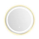Ronde badkamer spiegel met LED verlichting en verwarming zwart of geborsteld goud