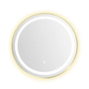 Ronde badkamer spiegel met LED verlichting en verwarming zwart of geborsteld goud