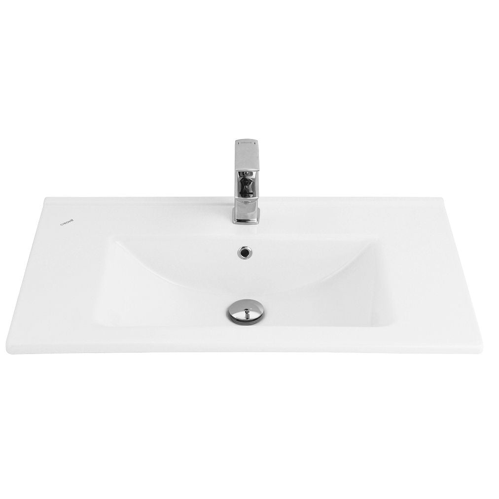 Keramische inbouw wastafel 80x45cm Aloni Kera